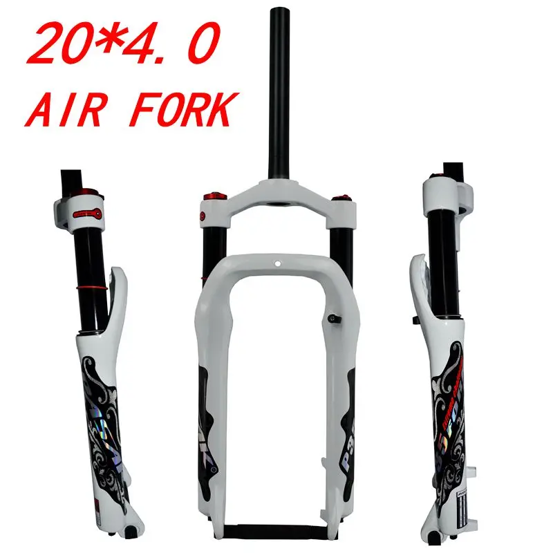 Snow MTB Moutain 20inch Bike Fork Fat bicycle Fork Air Gas Locking Suspension Forks Aluminium Alloy For 4.0\