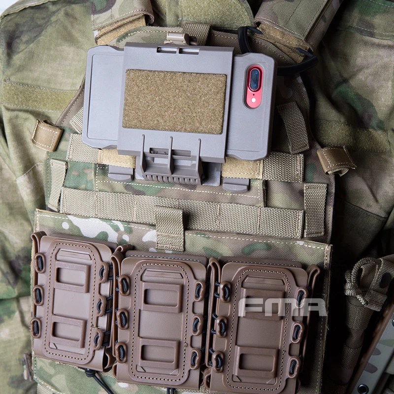 NEW FMA IPHONE 7/8 Plus Mobile Phone Case Pouch TB1320 for Molle Vest System Chest-Mounted Mobile Phone shell