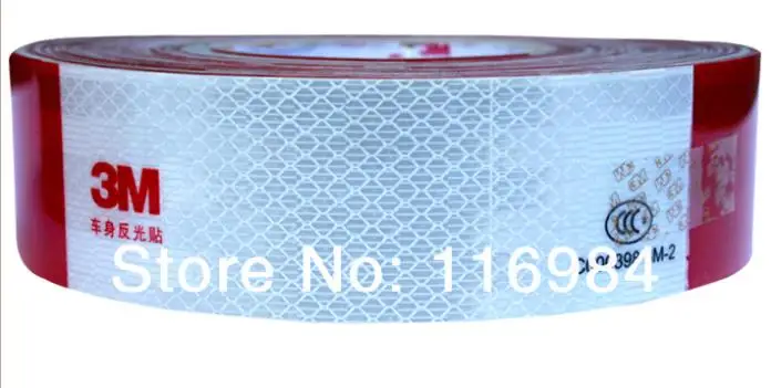 10pcs/Lot 3M single sided Reflective Tape for truck car styling reflective warning Sticker 5cm*30cm