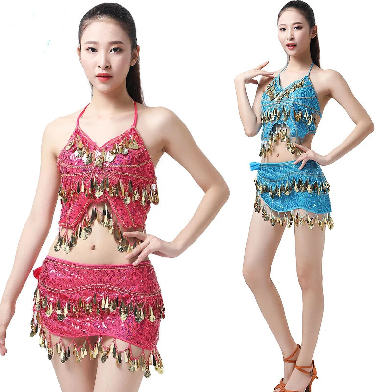 2019 New 2pcs/set Belly Dance Costume Womens Belly Dancing Costume Sets Tribal Bollywood Costume Indian Dress Bellydance Dress