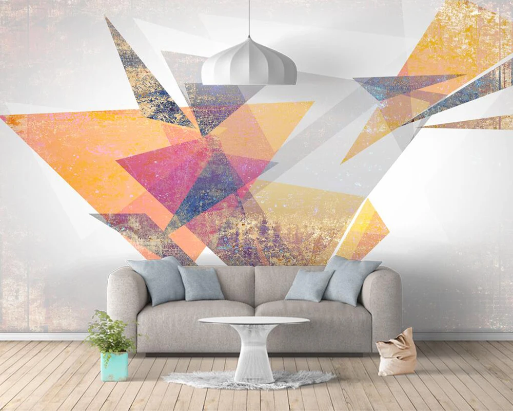 

Custom wallpaper Abstract geometric background wall