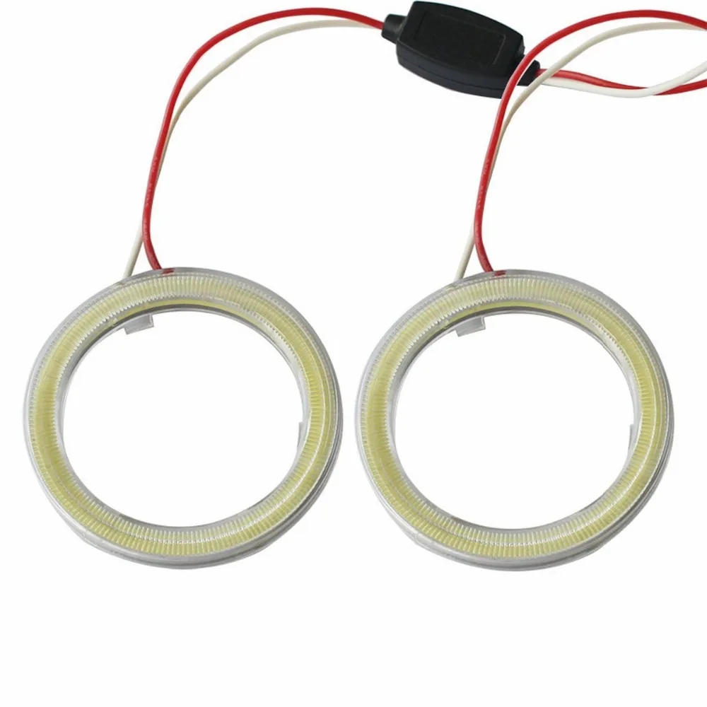 

HOT! COB 100mm 20Pcs(10pairs) Auto Halo Rings Angel Eye COB Chip Headlight 72SMD Car Angel Eyes Motorcycle With Lampshades light