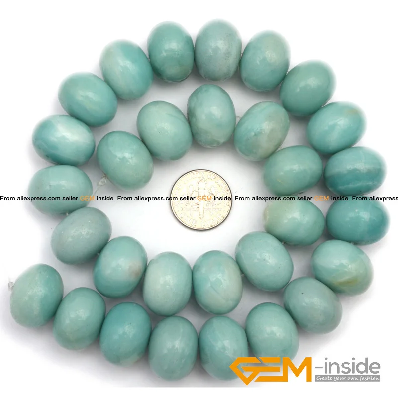 Rondelle Spacer Amazonite Stone Beads Natural Amazonite Stone Beads DIY Beads For Jewelry Making Strand 15 Inch Free Shipping