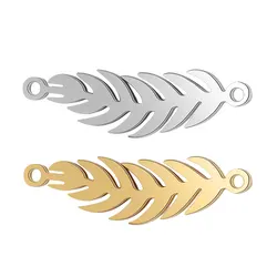 10pcs/lot 316 Stainless Steel Ear of wheat Connector Charm Pendant Wholesale Jewellery Making