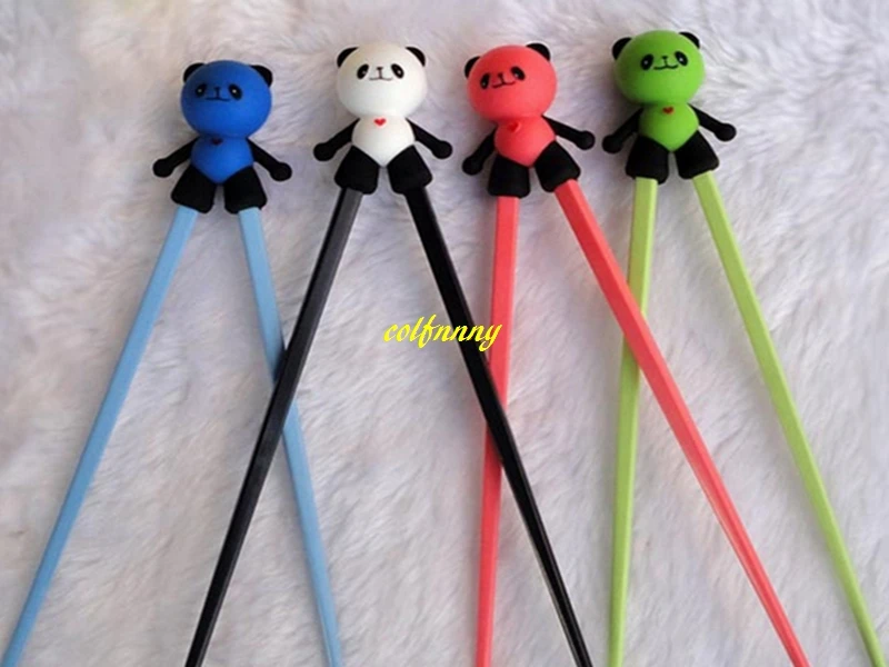 100Pair/lot Fast shipping Cute Panda Learning Training Chopsticks For Kids Children Chinese Chopstick Learner Gifts