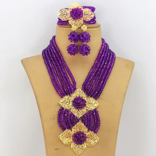 New African Jewelry Set Orange Nigerian Wedding African Beads Jewelry Set Crystal New Bridal Jewelry Set Free Shipping ABS065
