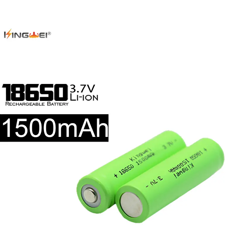 100pcs/lot Kingwei 1500mah new 18650 Batteries 3.7v  Rechargeable Bateria For Laser Pen Flashlight Powerbank E-cigarette