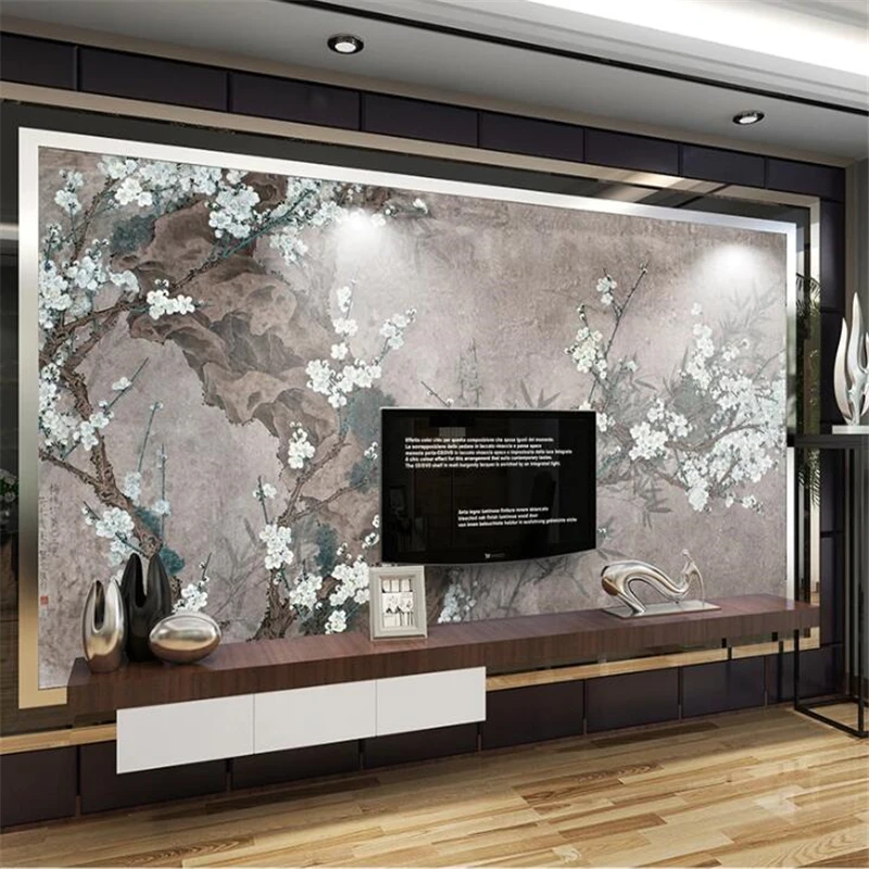 Custom wallpaper 3d murals Mei Shuo Bamboo Dream Chinese paintings strokes artistic concept living room TV background wall paper