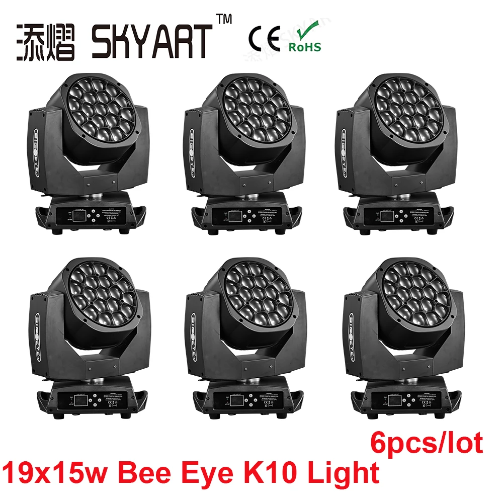 New zoom stage light 19X15W B-auge K10 Clay Paky bee eye led moving Head Light