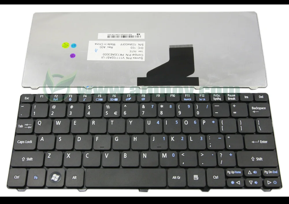 

10 x New Laptop Keyboards for Acer Aspire one 532H AO532H 521 D255, Gateway LT21 Matt Black US version - V111102AS1