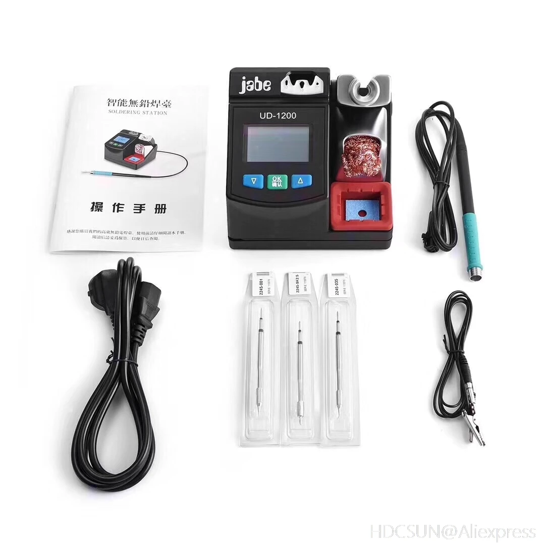 Jabe UD-1200 Precision Lead-free Soldering Station For C245 T245 2.5S Rapid Heating Dual Channel Power Supply Heating System