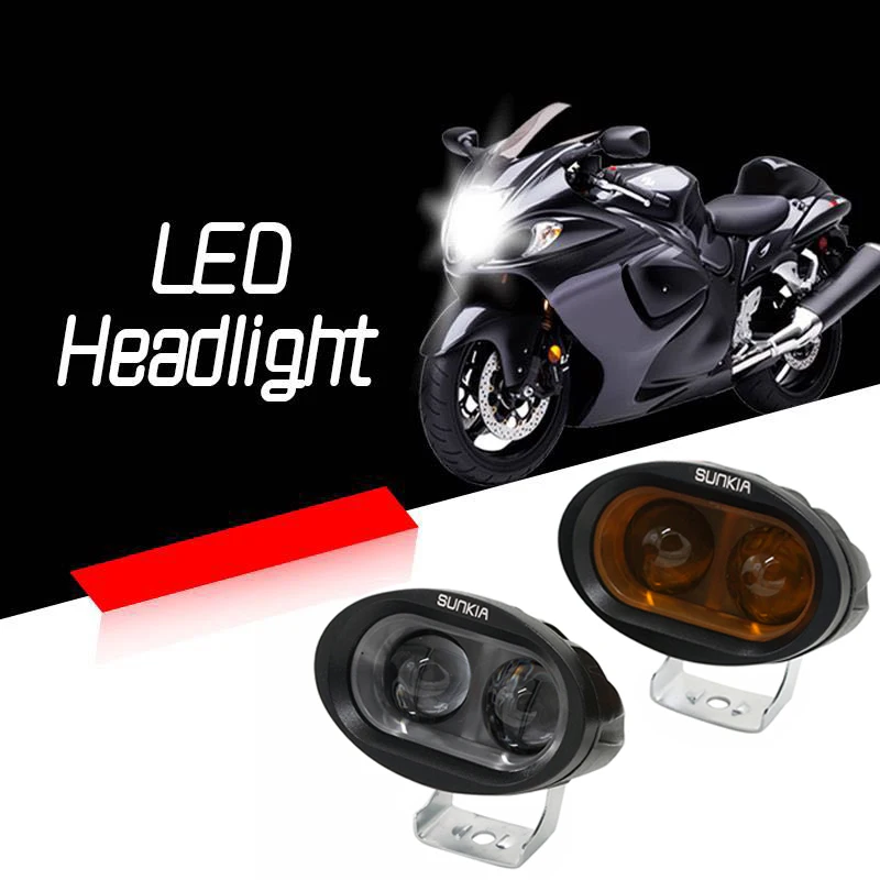 Car LED Headlight 20W 2000 LM Motorcycle Driving Fog Auxiliary Lamp Universal Spot Bicycle Work Lamp Off Road ATV 4WD