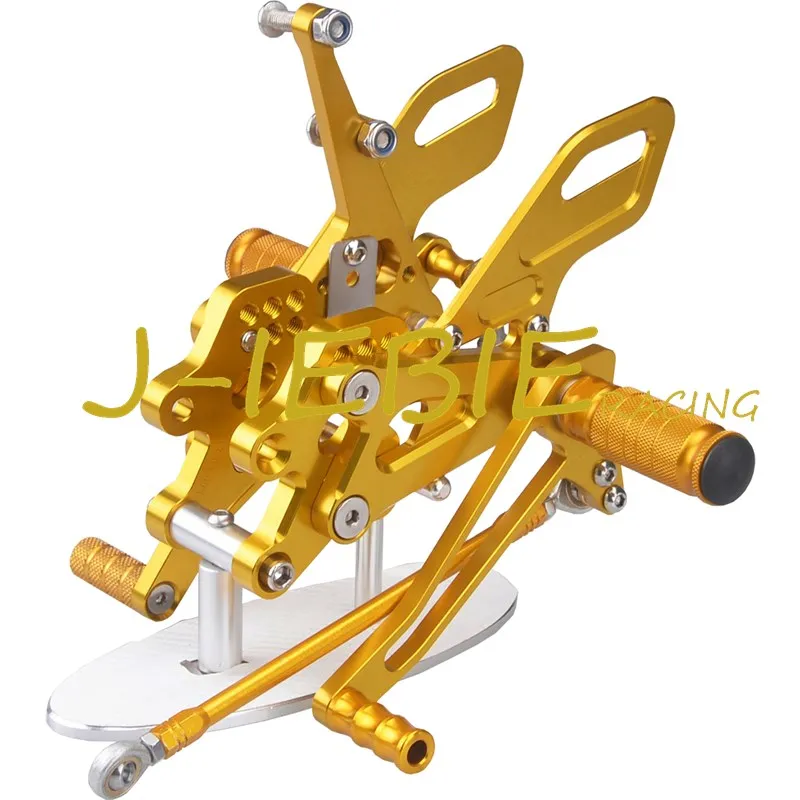 

CNC Racing Rearset Adjustable Rear Sets Foot pegs Fit For Kawasaki NINJA ZX10R 2004 2005 GOLD