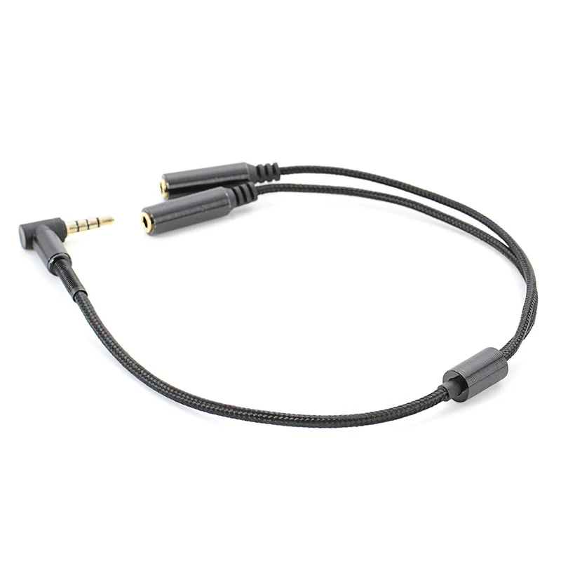 3.5mm 오디오 스테레오 Y 분배기 케이블, 90 도 직각, 3.5mm 수-2 암 잭, 헤드폰 분배기 어댑터, 탭용 SinLoon