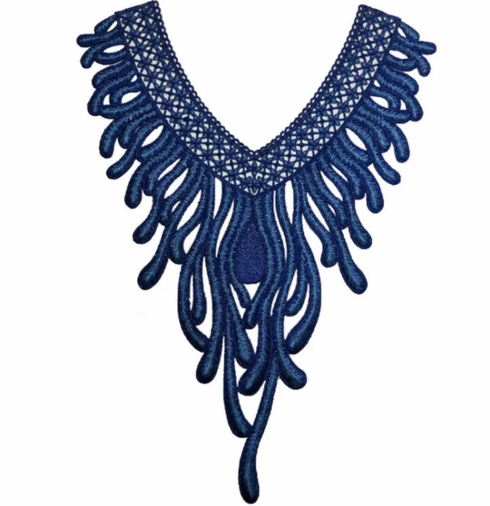 1PC 8 Colori Phoenix Ricamato Floreale Del Merletto Del Neckline Del Collare Scrapbooking Trim Per Cucire Vestiti di Applique Del Ricamo bordo