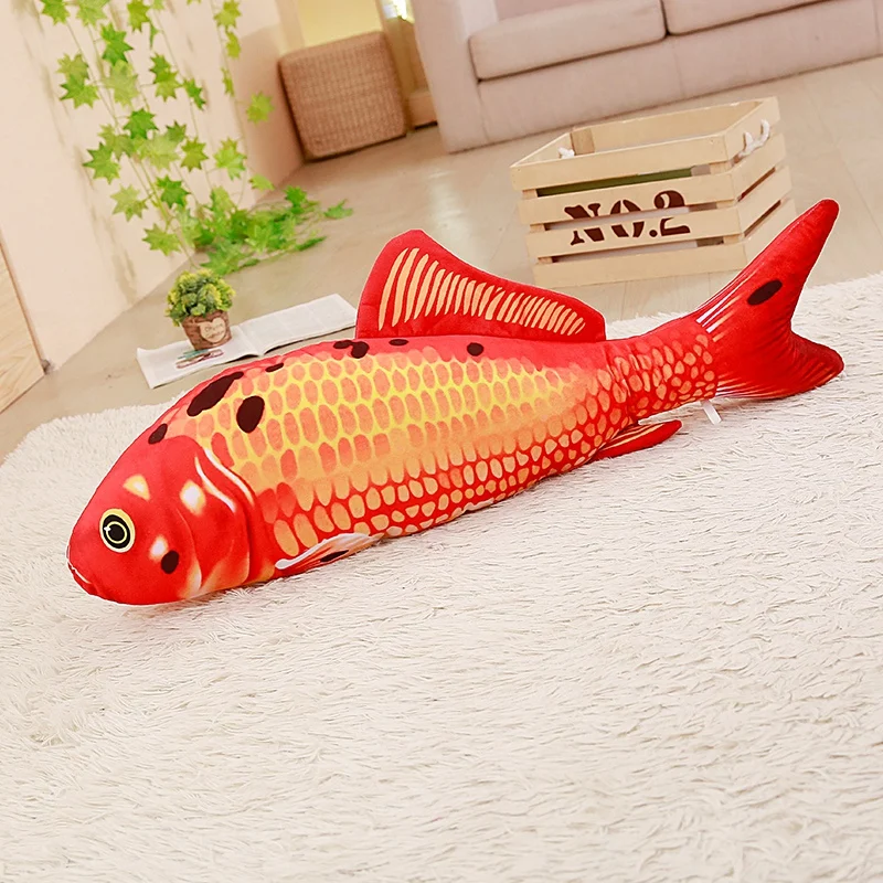 1pc 60 centimetri di trasporto di simulazione Broccato carpa giocattolo della peluche farcito molle sveglio di simulazione di pesce animale peluche cuscino cuscino del divano cuscino di compleanno regalo