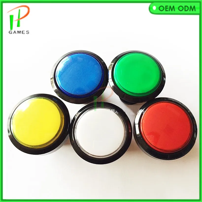 

10pcs arcade button 12V led Illuminated Round Push Button convex straight push button