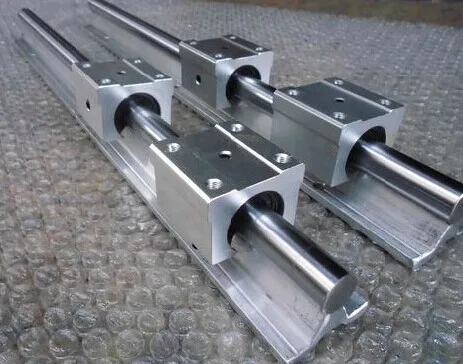 2pcs SBR12 - 200 250 300 350 400 450 500mm linear rail guide + 4pcs SBR12UU block
