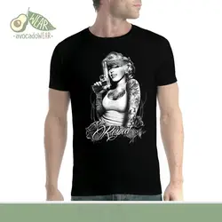 2019 Fashion Retro Summer Mens Print T-Shirt Marilyn Monroe Respect Pistolet Homme T-shirt Nouveaute  T Shirt