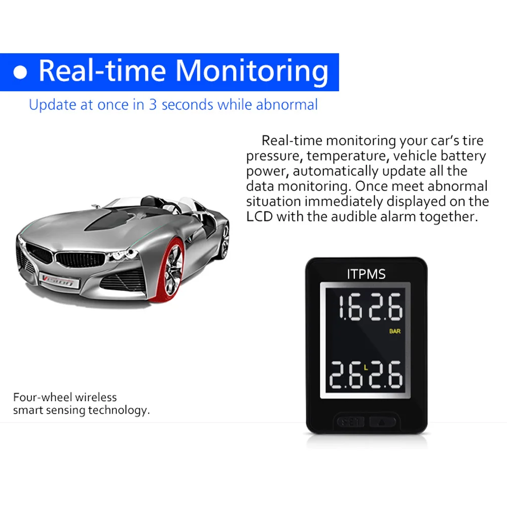 Car TPMS Tire Pressure Monitor System TPMS Sensor Monitorring Wireless External Internal Sensor for Toyota for BMW 3 5 for VW