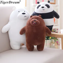 30cm Kawaii PP Cotton Bears Plush Toy Cartoon Bear Stuffed Grizzly Gray White Bear Panda Doll Kids Love Birthday Gifts 3 Style