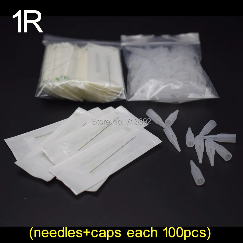 

1R*100pcs Needles Nozzles Profession Sterilized Permanent Makeup Needles With Tips Nozzles