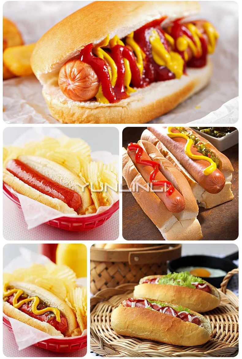 آلة هوت دوج الإلكترونية آلة تسخين السجق التجارية عرض عزل السجق معدات البوفيه آلة المطبخ