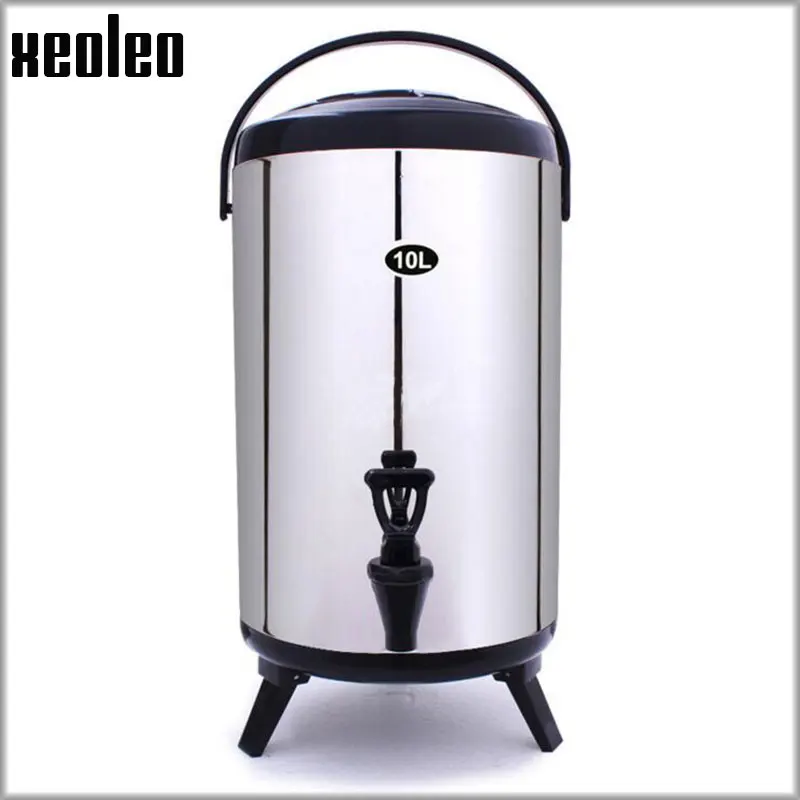 XEOLEO Bubble tea Insulation preservation barrel 10L Insulation Bucket Stainless steel Insulation barrel keep temperature 4 hour