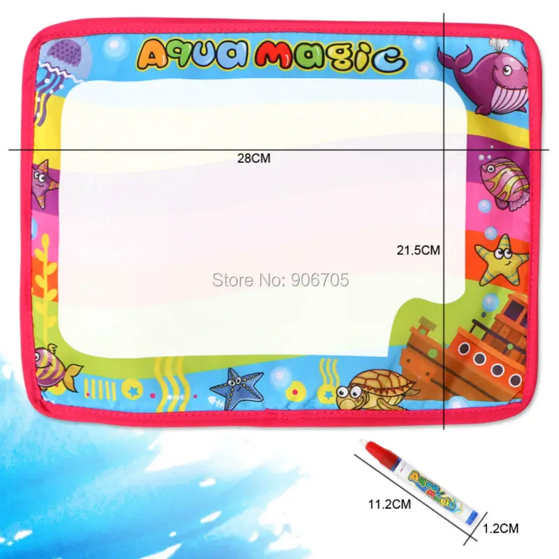 29x19CM Water Drawing Mat With Magic Pen Doodle Painting Picture Water Drawing Play Mat Doodle aqua magnetic drawing board toys