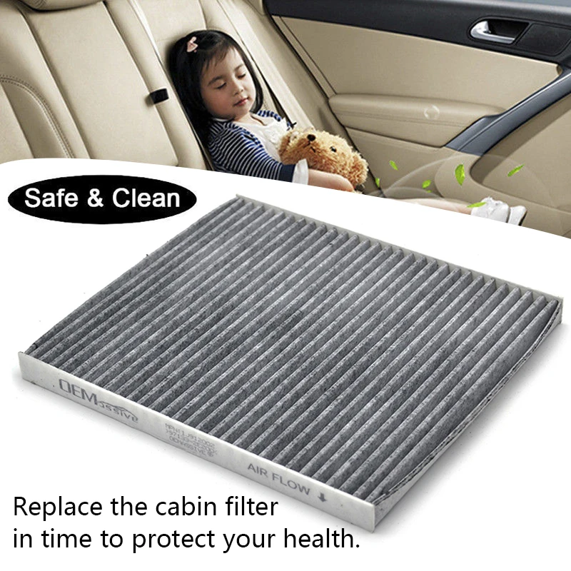 3PC Car Activated Carbon Cabin Air Filter 97133-2E200 97133-2E210AT For Hyundai Accent ix35 i40 Tucson Kia Rio Carens Sportage