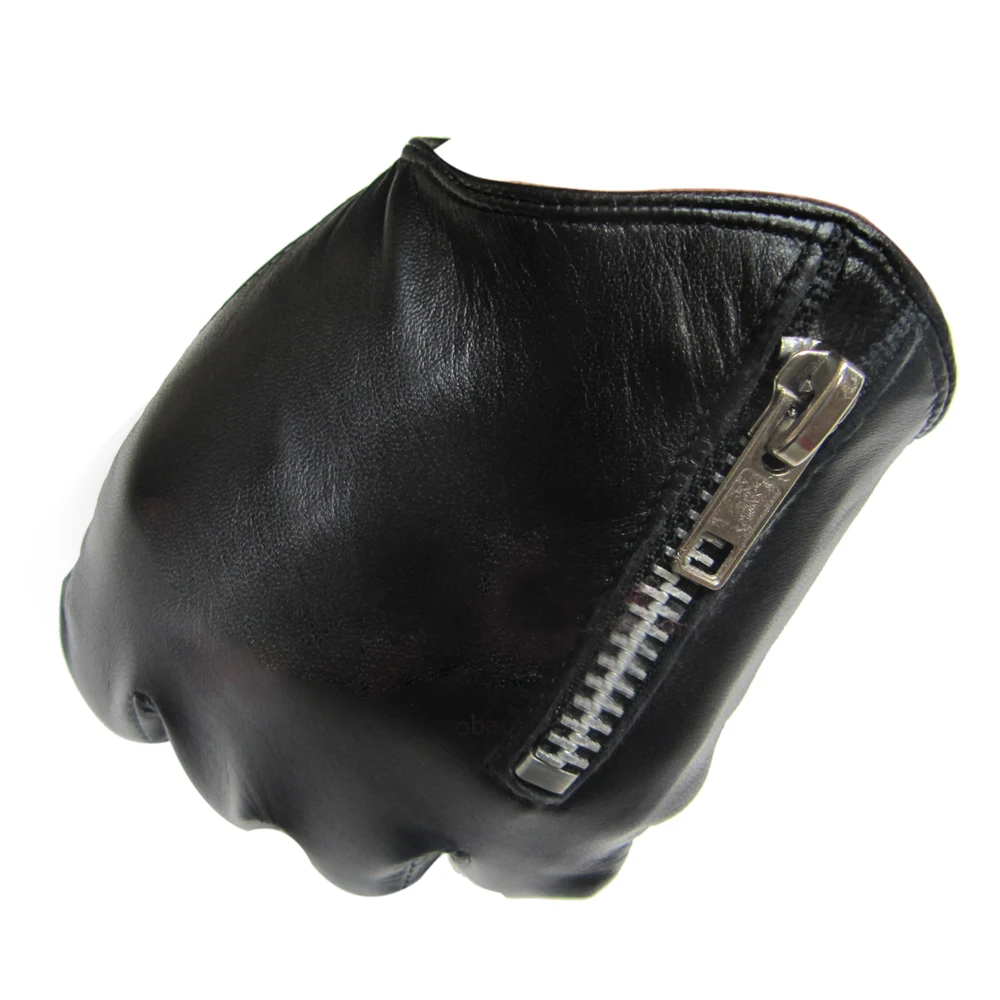 men\'s leather gloves fashion classic short side zipper fit tight style real Italy Unisex women touch screen gloves