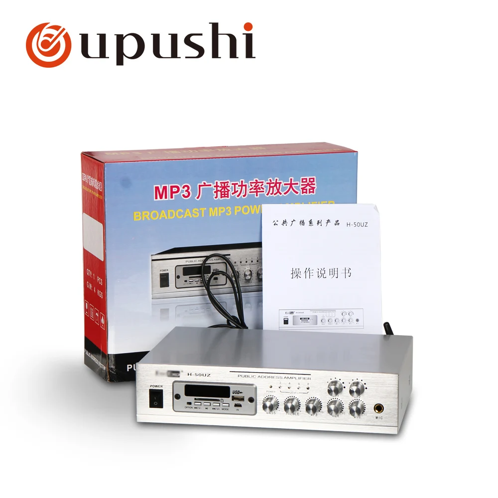 Oupushi pa sistema 50w stereo di casa amplificatore bluetooth mini aduio amplificatore piccolo amplificatore di potenza con USB, scheda SD, FM