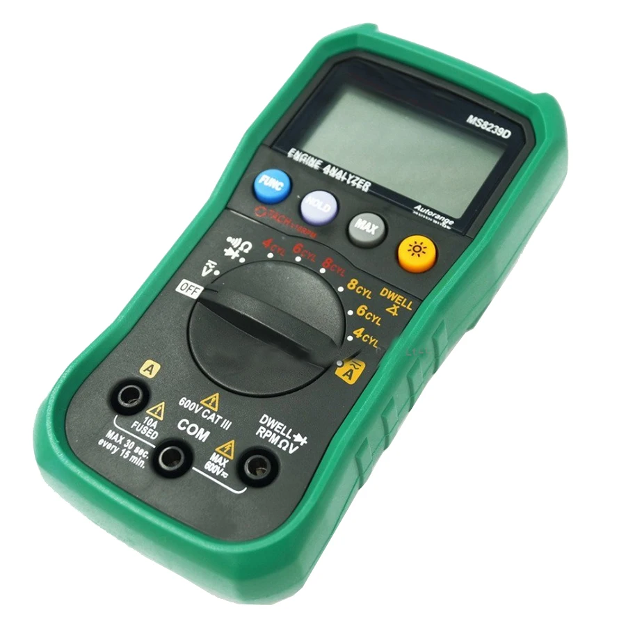 Newest MASTECH MS8239D Digital Automotive Multimeter And Engine Analyzer Dwell Angle/ Speed 4CYL~8CYL Continuity Test