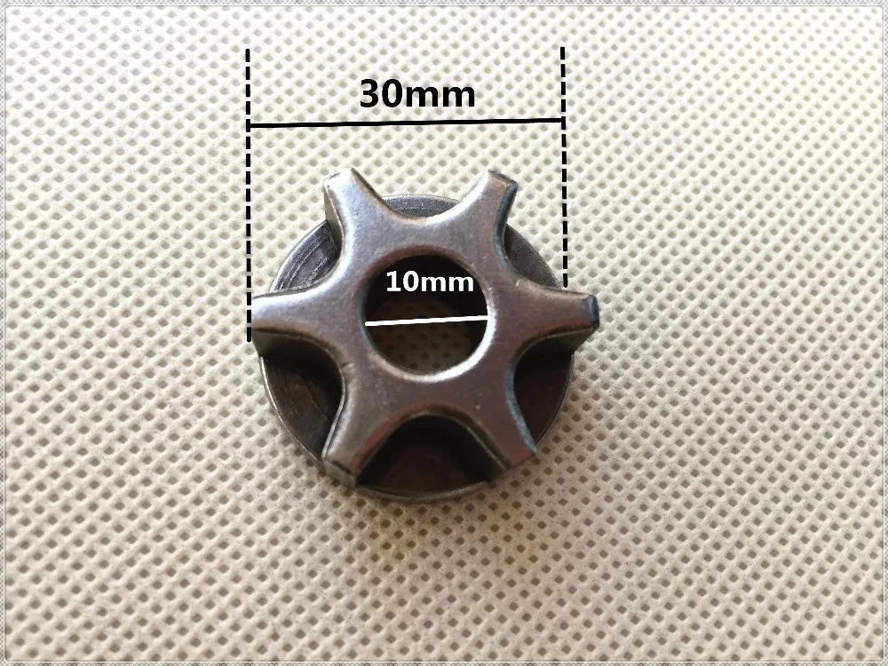 10PCS Chain saw Gear for 100# 10mm Angle Grinder replacement star gear for chainsaw bracket Asterisk adapter