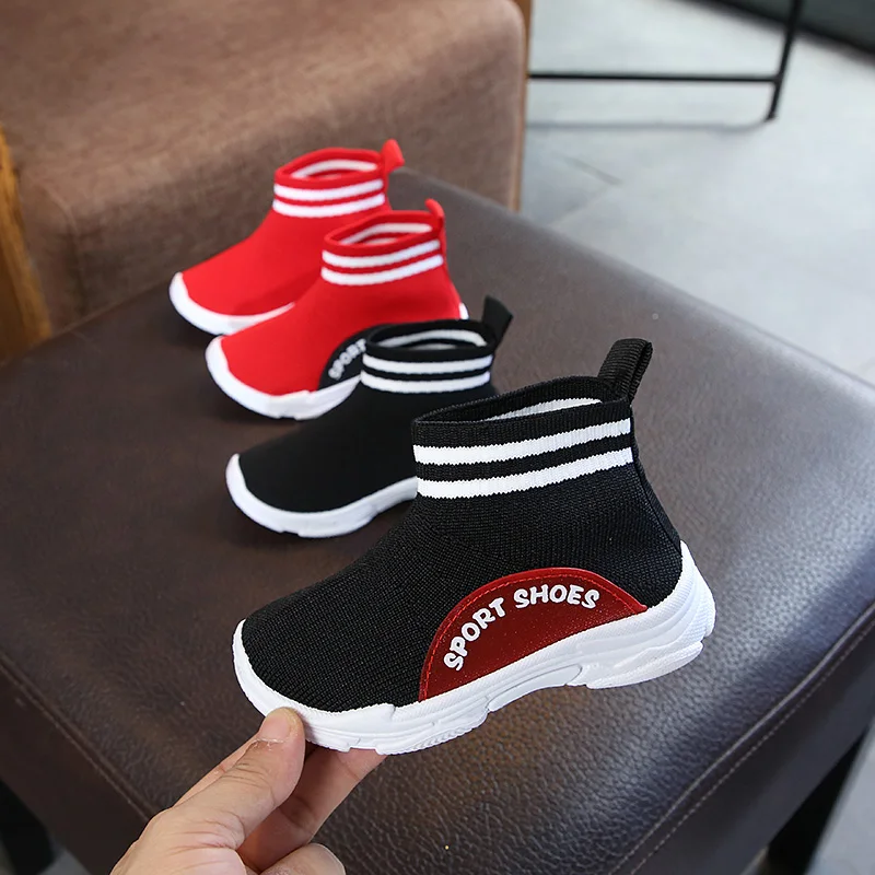 

Children High Shoes Boys & Girls Sneakers Breathable Sports Elasticity Socks-shoes For Toddler & Little Kids Eur SIZE 22-33