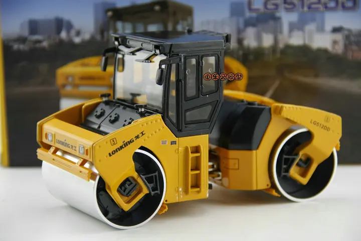 Alloy Model 1 :35 Lonking LG512DD Road Roller Compactor Machinery DieCast Toy Model for Collection Decoration