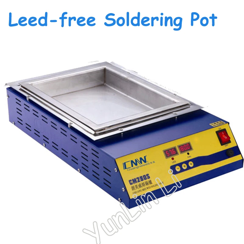 CM-280S Lead-free Double digital Solder Pot Soldering Soldering Desoldering Bath 2000W