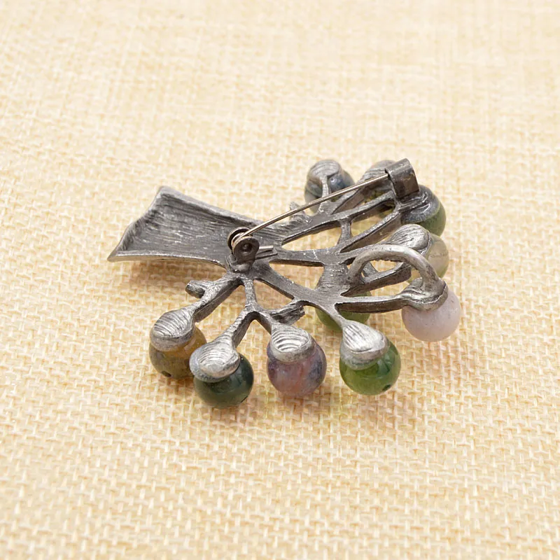 CINDY XIANG Stone Tree Brooches for Women Elegant Vintage Brooch Pin Suit Accessories 3 Colors Choose High Quality New 2018 Gift