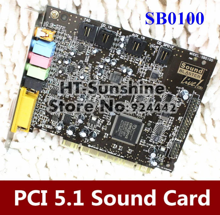 Original Sound Blaster Live! 5.1 SB0100 PCI Sound Card For CREATIVE- Tested working well!