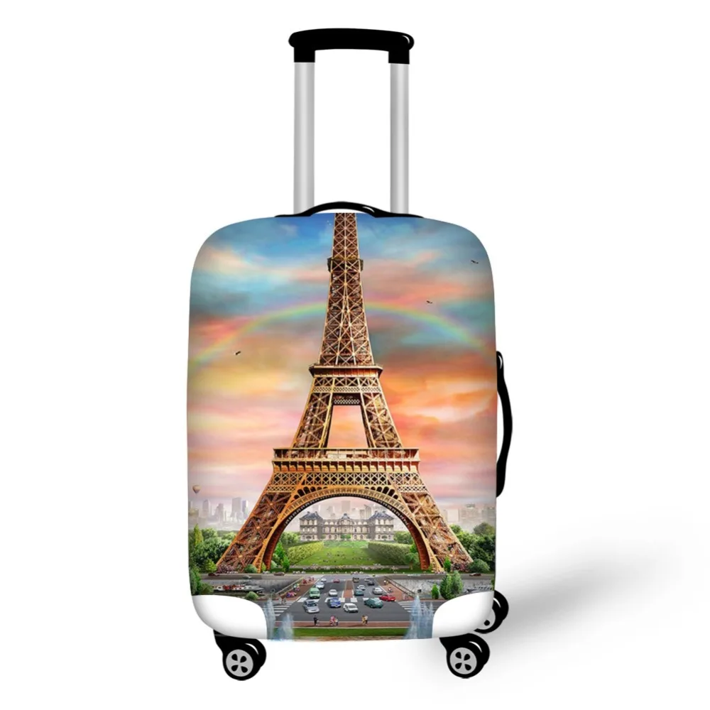 Célèbre tour Eiffel, accessoires de voyage imprimés, valise, housse de protection 18-32 pouces, élastique, housse anti-poussière, étui extensible