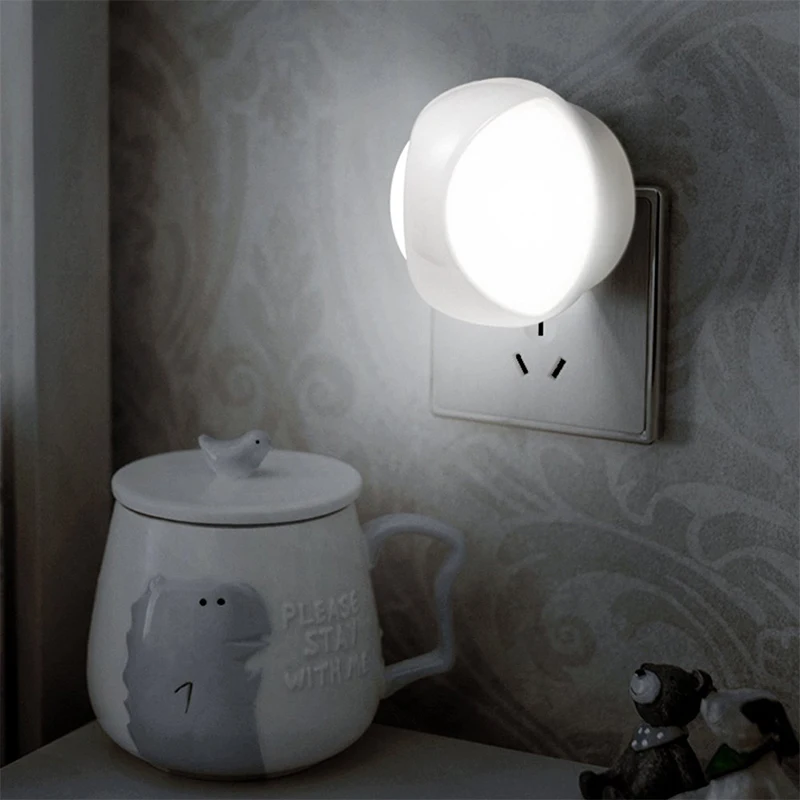 HA CONDOTTO LA luce di Notte del Sensore Automatico di Controllo Della Luce Della Lampada UE/Spina DEGLI STATI UNITI del Bambino Bambini Baby Room Socket LED di Notte Della Lampada cabinet Scale Luce