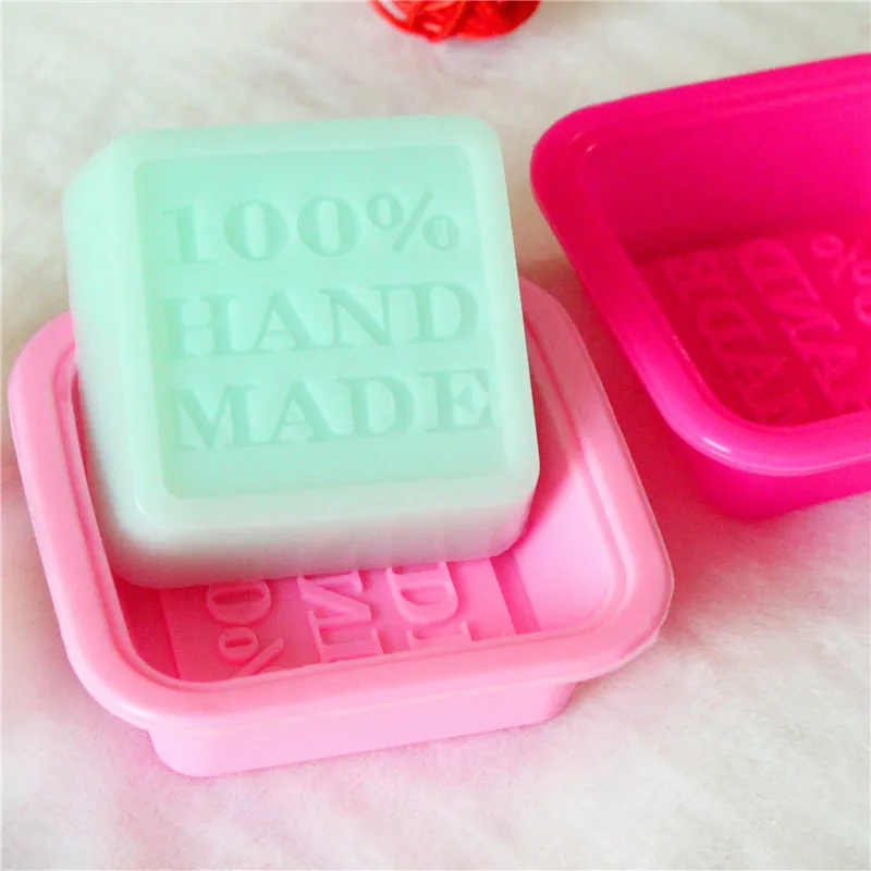 1000pcs/lot Wholesale 100% 3D Square Shape Design Hand Made DIY Silicone Mold Soap Mold Fondant Cake Decorating Tools Soap Make