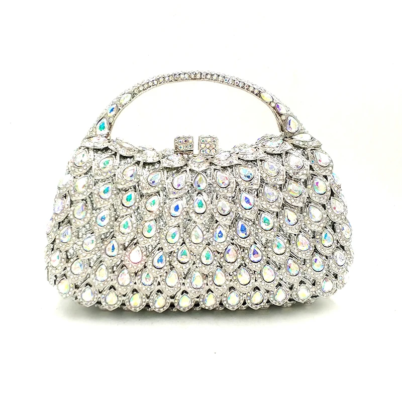 

Fashion Bridal wedding party purse women evening party good quality handbag diamonds luxury clutches elegant crystal purses