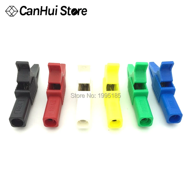 1PCS 85mm Crocodile Alligator Clip For 4mm Male Banana Plug Connector Blue, red, black, green yellow and White