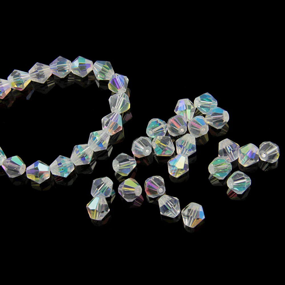 

Clear AB Color 8mm 1440pcs/bag Crystal Bicone Beads Ornament Jewelry Beads Loose Beads for Diy Jewelry Making