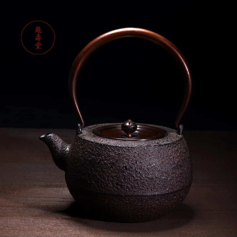 2 Color Exquisite Cast Iron Teapot Set Japanese Tea Pot 1200ml Drinkware Kung Fu Infusers Handmade Craft Tea Ceremony Tools