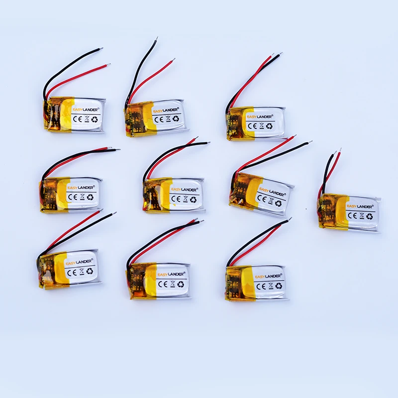 10pcs/Lot 401220 3.7V 80mAh Rechargeable li Polymer  Battery For bluetooth headset  mouse Bracelet  Wrist Watch 041220 401221