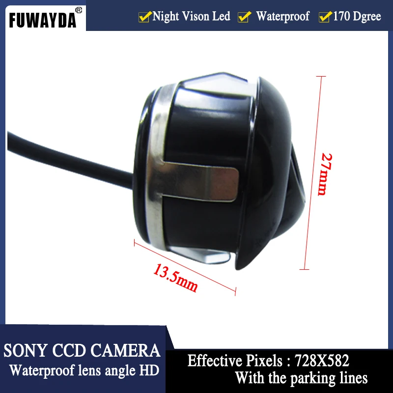 FUWAYDA Free Shipping Wireless SONY CCD Car SUV MPV rear /front side view camera 360 degree Rotation Panoramic Universal All Fit