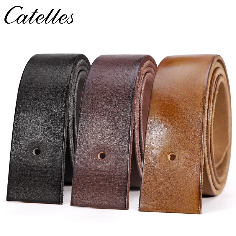 

Catelles No Buckle Genuine Leather Belt Men Luxury Without Pin buckle Strap Male Jeans Designer Belts For Men Belts High Quality