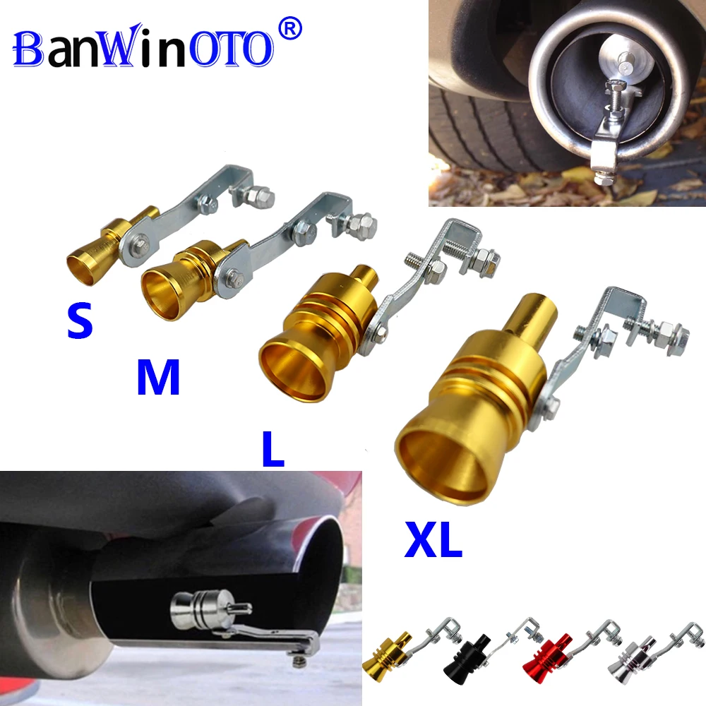 Universal Car Turbo Whistle Car Styling Tunning Muffler Exhaust Pipe Auto Blow-off Valve Simulator for All Cars S/M/L/XL